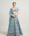 Ethereal Blue Net Lehenga